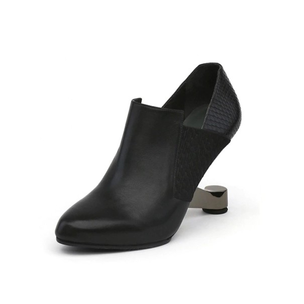 Eleganta loafers med klack för damer J1914