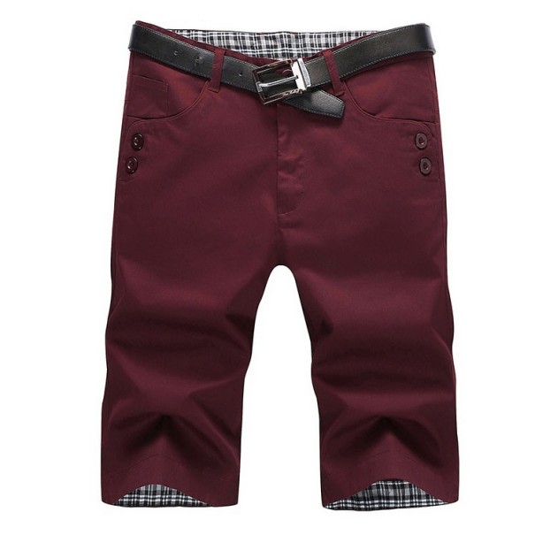 Eleganta shorts för män vinröd 36