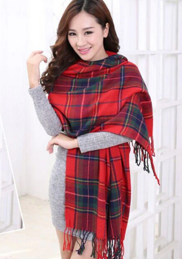 Elegante bufanda de invierno para mujer J655 2