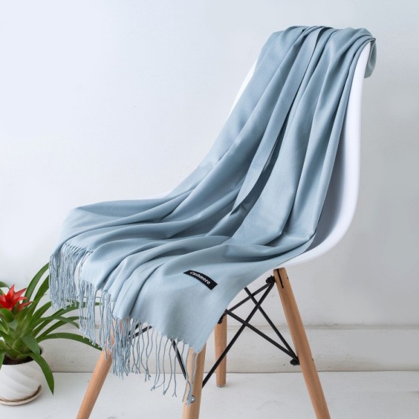 Elegante bufanda unisex de cachemira: 7 tonos de azul 7
