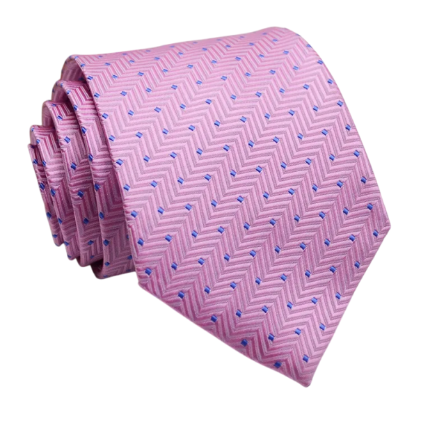 Elegante corbata rosa 146 x 8 cm Corbata de hombre para bodas, bailes y reuniones de negocios Elegante complemento para camisa y traje 1