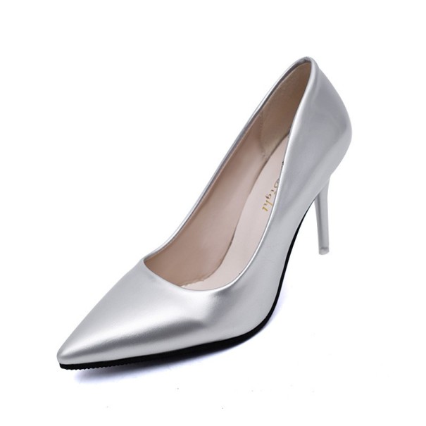 Elegante Damenpumps A849 silbern 36