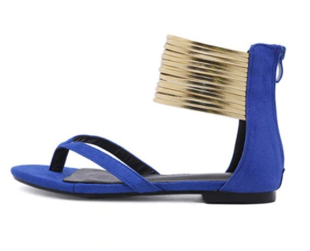 Elegante Damensandalen blau 40