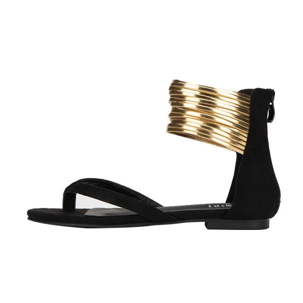 Elegante Damensandalen schwarz 41