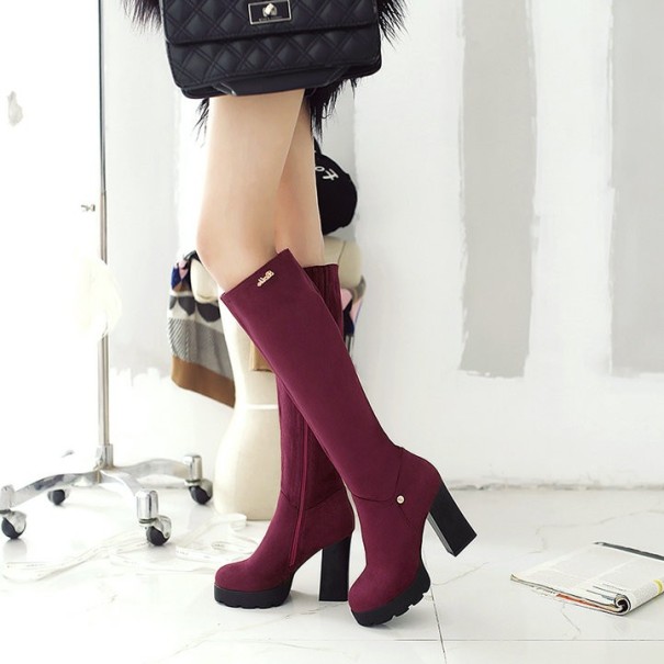 Elegante Damenstiefel J1700 lila 39
