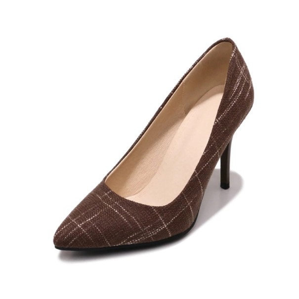 Elegante damepumps med mønster brun 41