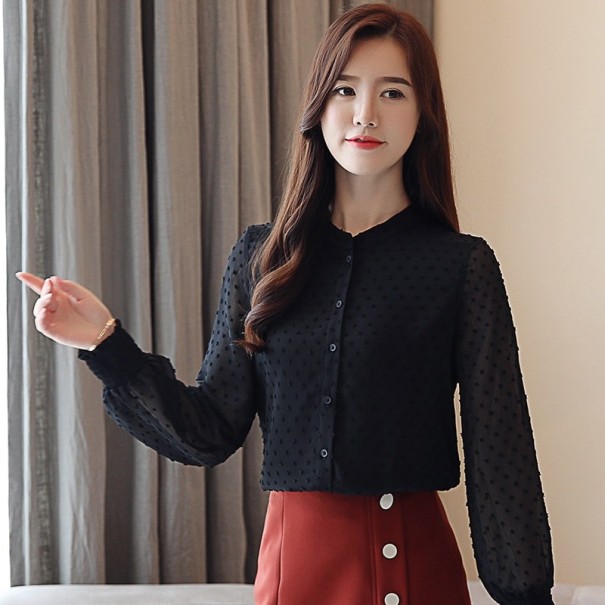 Elegante dames blouse zwart M
