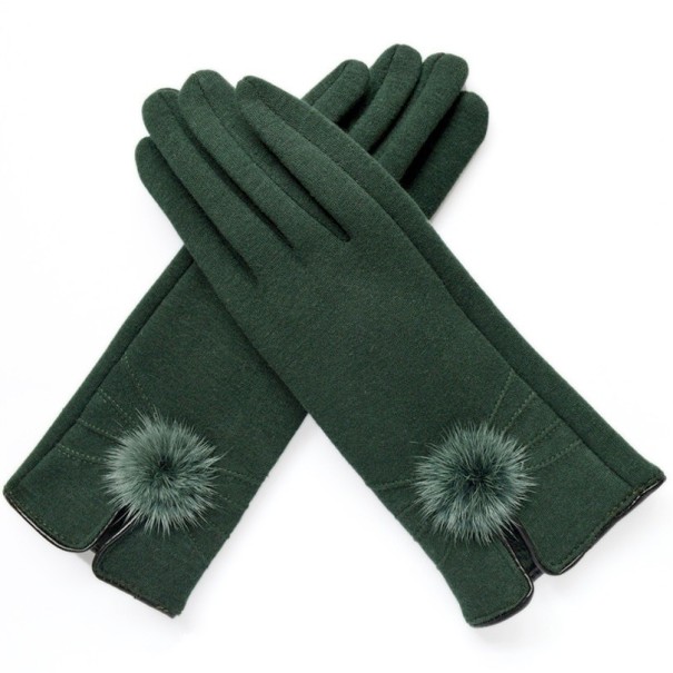 Elegante dameshandschoenen donkergroen