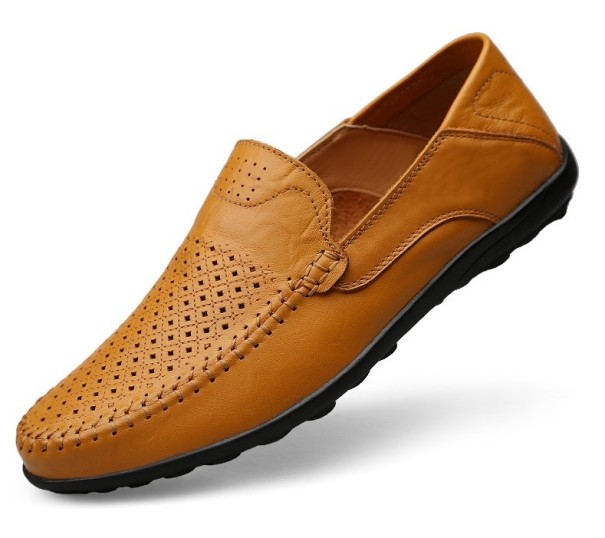 Elegante herenloafers Mario J1921 lichtbruin 38