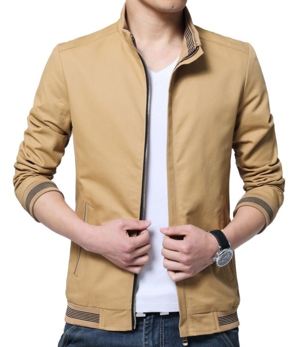 Elegante Herren-Frühlingsjacke J936 khaki XXS