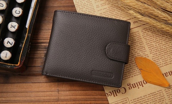 Elegante Herren-Geldbörse aus Leder braun