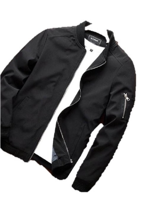 Elegante Herrenjacke mit Kragen J2054 schwarz M