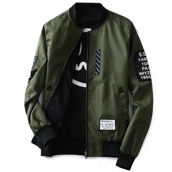 Elegante Herrenjacke mit Kragen J2516 armeegrün L
