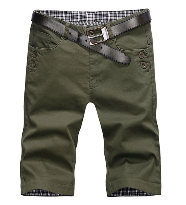 Elegante shorts voor heren legergroen 32