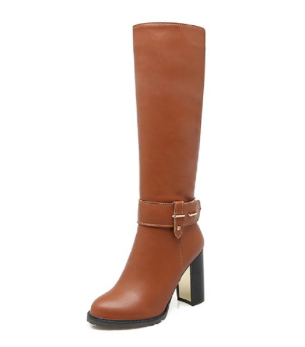 Elegante Stiefel mit Stiletto-Absatz J1919 braun 38