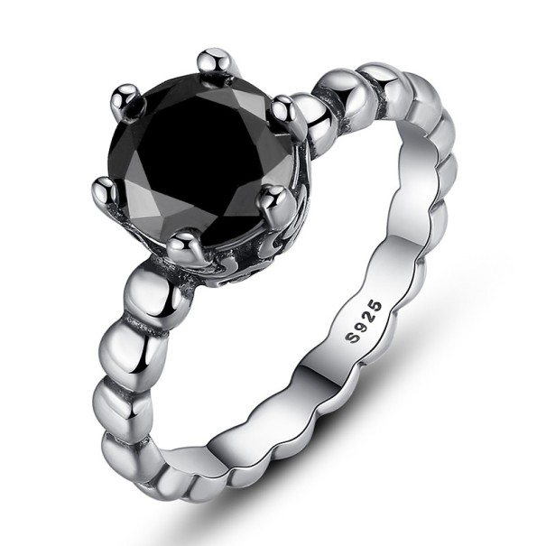 Eleganter Silberring mit Zirkon 8