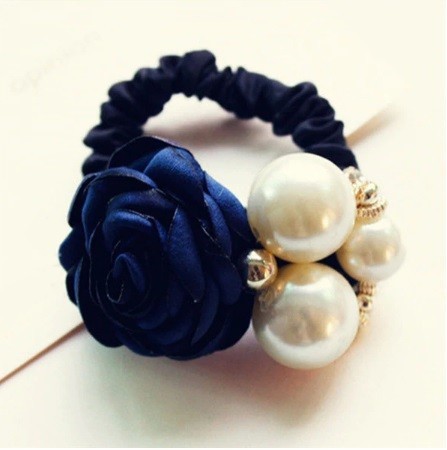 Elegantes Haargummi dunkelblau
