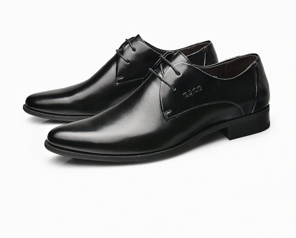 Elegantné pánske spoločenské topánky - Čierne 45
