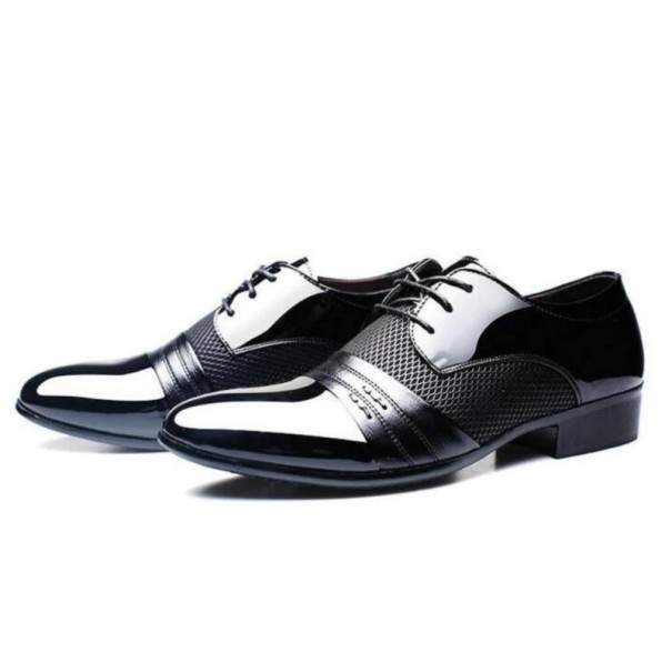 Elegantné pánske spoločenské topánky J1300 čierna 47