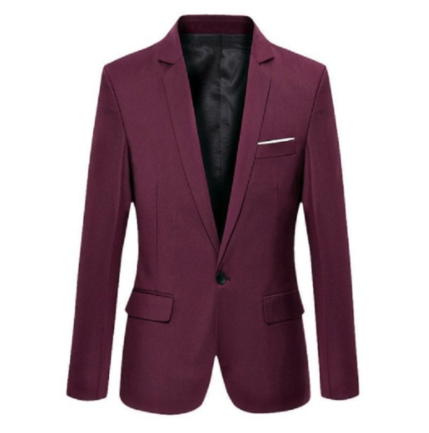 Elegantní pánské sako J2521 vínová M