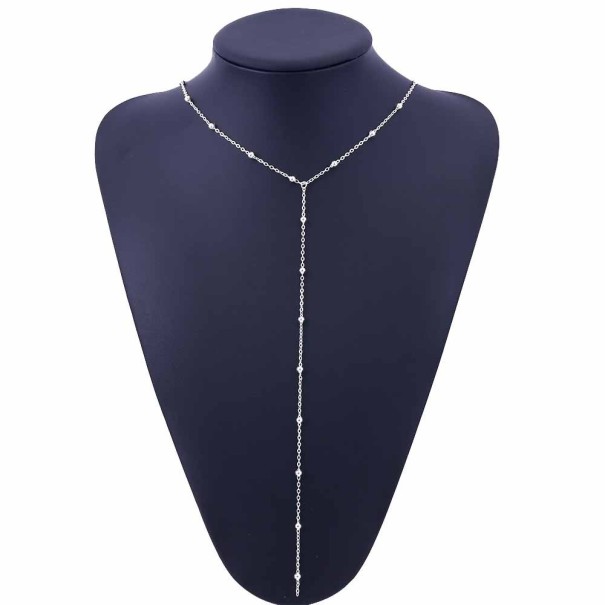 Elegantti kaulakoru J661 hopeinen