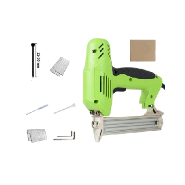 Elektrická hřebíkovačka F30 220V pro rovné hřebíky sešívačka zelená nástroj pro dřevoobrábění a montážní práce 1