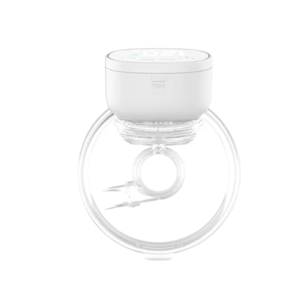 Elektrická prenosná odsávačka materského mlieka 800mAh USB dobíjací LED displej 3 režimy Nastaviteľná sila Bez BPA Priemer 12 cm biela