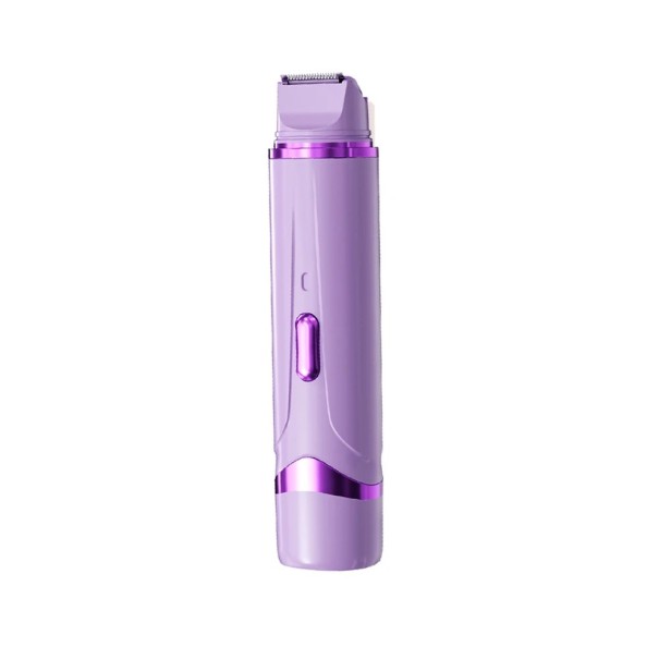 Elektrický holicí strojek 2v1 ST-1 s dvojitou hlavicí USB-C voděodolný 15,1x3,2x3 cm pro tělo a citlivé partie fialová