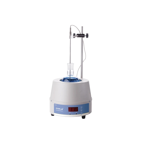 Elektrický topný plášť JOANLAB HMC-1000ML s LED displejem Objem 1000 ml Rozsah do 380 °C Bílo-modrý Pro destilaci a odpařování 1