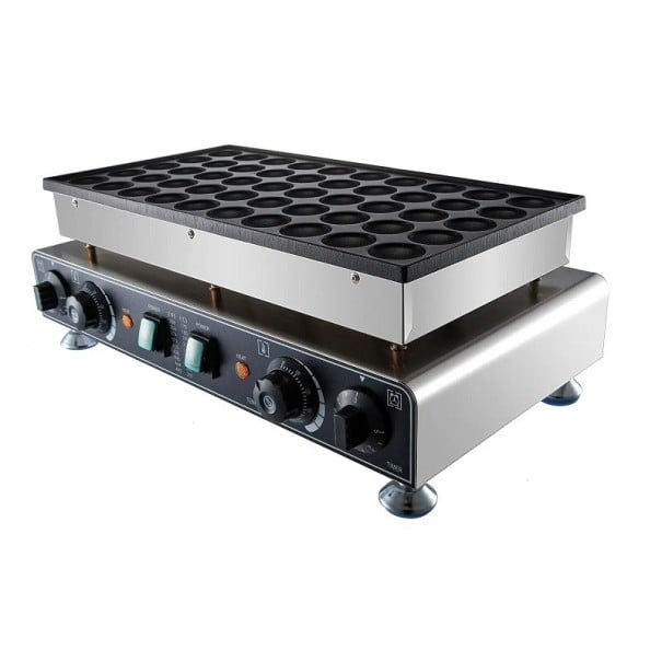 Ηλεκτρική συσκευή παρασκευής poffertjes 1600 W Ανοξείδωτη συσκευή για 50 μίνι τηγανίτες 53,3 x 30,5 x 20,3 εκ. 1