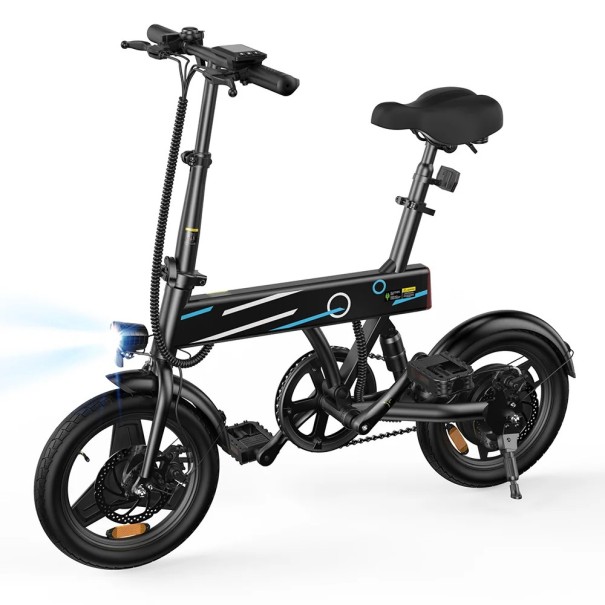Elektrische fiets 500W 36V 7,8Ah LCD-scherm 14&quot; banden Koplamp Bereik 40 km Max. snelheid 25 km/u Laadvermogen 150 kg Stadsfiets 1