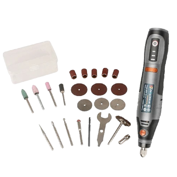 Elektrische mini-slijpmachine met 24 accessoires Elektrische mini-boormachine 35 W 19,4 x 3,6 cm Micro-slijpmachine Graveerpen 1