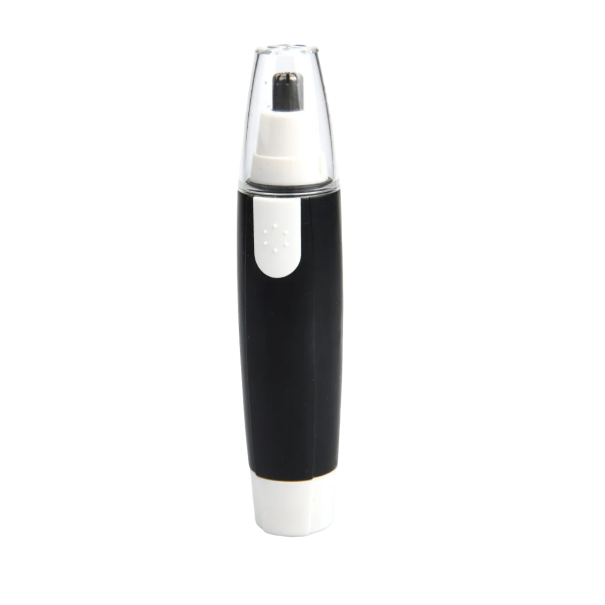Elektrische neustrimmer met 1 AA-batterij Waterdichte neustrimmer van roestvrij staal 12 x 3 cm wit