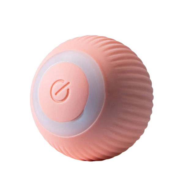 Elektrischer Rennball für Katzen Interaktives Jagdspielzeug Einstellbare Geschwindigkeit USB-C Aufladen Durchmesser 4,3 cm rosa