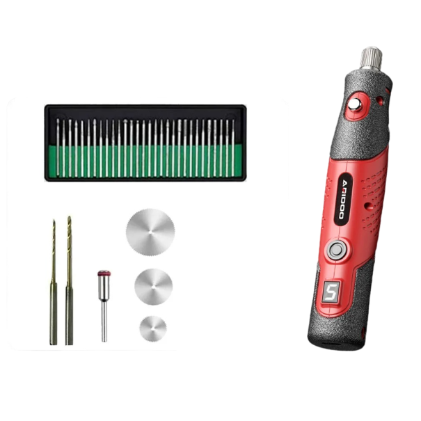 Elektrisk mini-sliber med 36 dele tilbehør Batteridrevet mini-boremaskine 4,2 V 15,5 x 2,7 cm Mikrosliber Graveringspen 1