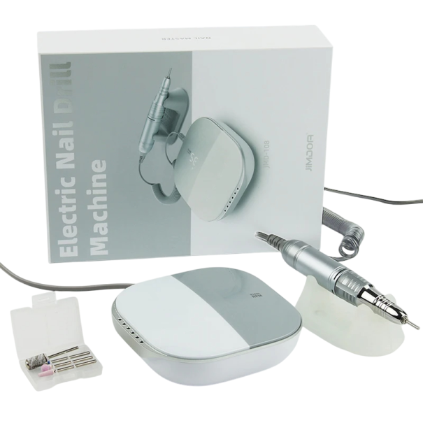 Elektrisk neglesliber 35000 o/min. Professionel fil Manicure Pedicure Justerbar hastighed HD-display Til hjemme- og salonbrug grå