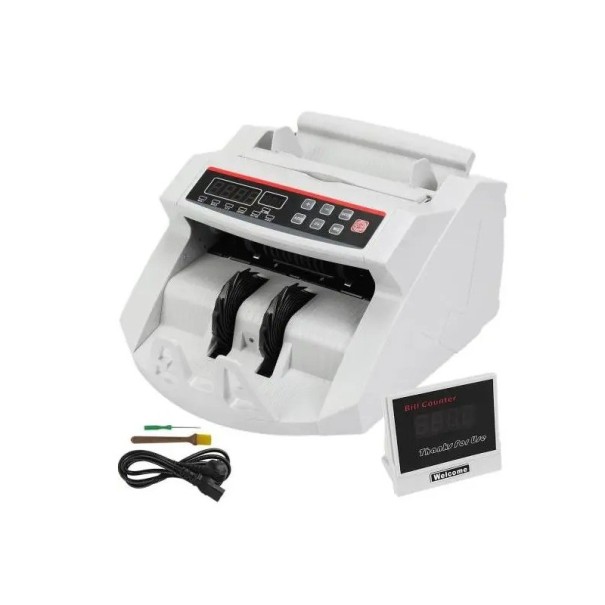 Elektrisk sedelräknare med UV, MG, IR, förfalskningsdetektering, LED-display, räkning, tillägg, doseringslarmfunktion, 130+ sedlar 1