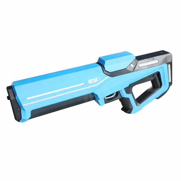 Elektrisk vandpistol 43 x 6,5 x 19 cm Med vandbeholder Automatisk sprøjtepistol Sommerlegetøj til pool strand have blå