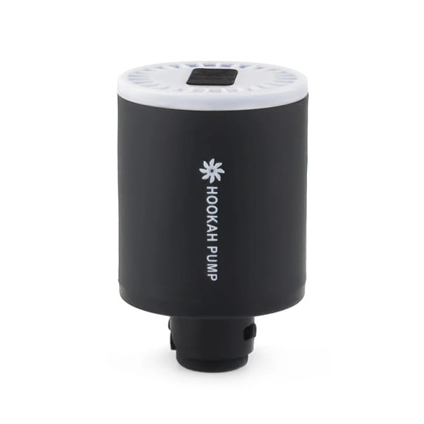 Elektronická pumpa na vodní dýmku Hookah Pump černá s LED světlem a baterií 1300mAh nabíjení USB-C přenosná pro shishu a chichu 1
