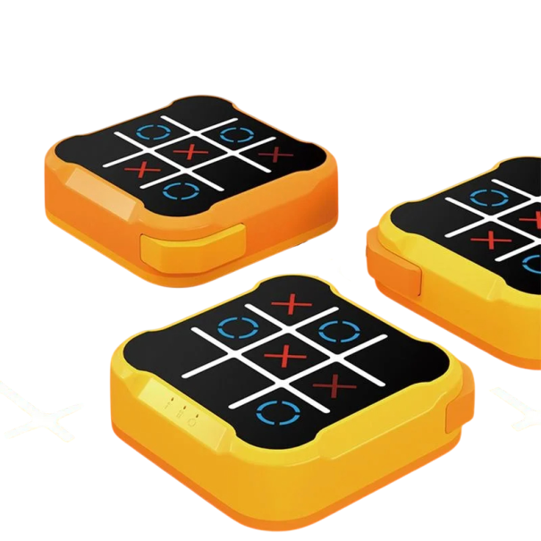 Elektronisk tic-tac-toe touch-leksak 9 x 9 cm Interaktivt spel för barn och vuxna Lysande tic-tac-toe-rutnät Pedagogiskt kul