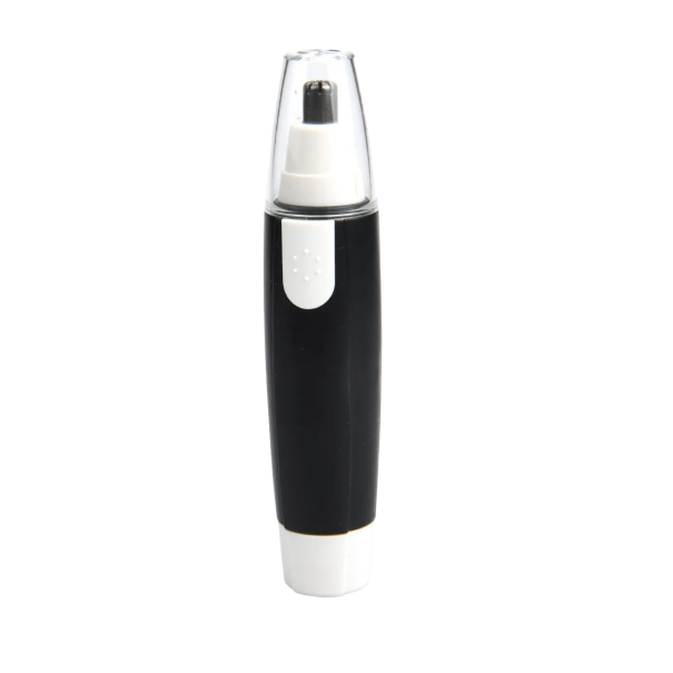 Elektryczna maszynka do strzyżenia włosów w nosie 1 bateria AA Wodoodporna maszynka do strzyżenia nosa ze stali nierdzewnej 12 x 3 cm biały