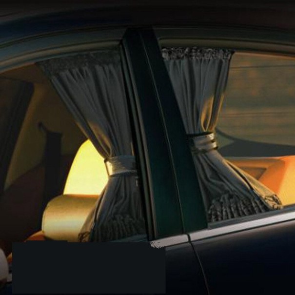 Ηλιακή κουρτίνα αυτοκινήτου 2 τεμάχια μαύρο S