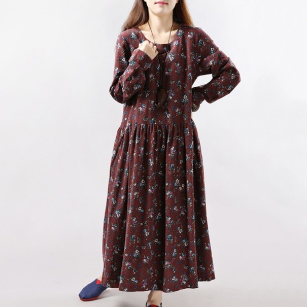 Elisa bloemenjurk rood S