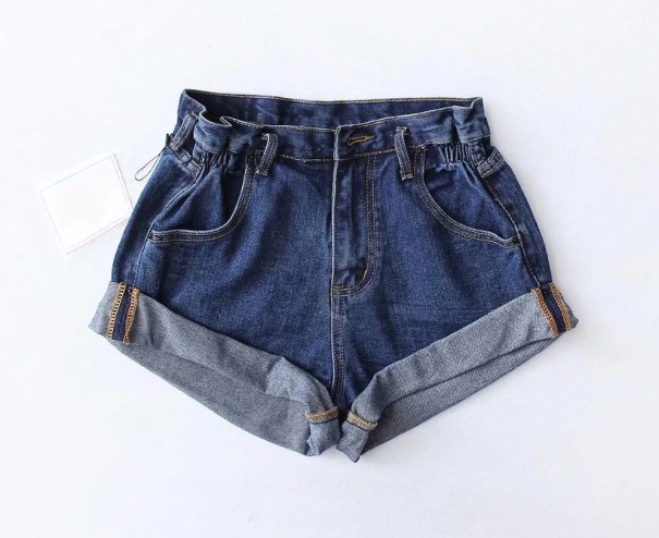 Ellie denim shorts voor dames donkerblauw M