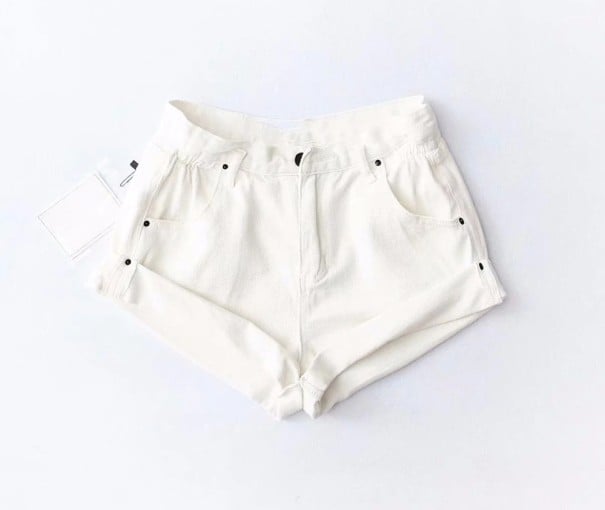 Ellie jeansshorts för kvinnor vit S