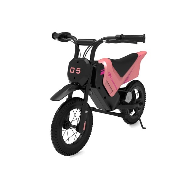 Elmotorcykel för barn 150W 14,4V/4Ah batteri Barnmotorcykel 12&quot; hjul Hastighet 16 km/h Räckvidd 10 km För barn 3-12 år Max 40 kg rosa