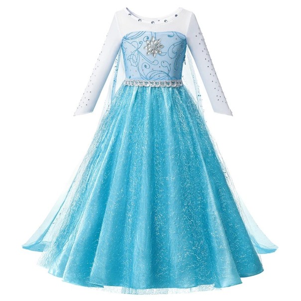 Elsa aus Frozen Kostüm Mädchen Cosplay Kostüm Karnevalskostüm Halloween Maske Elsa aus Frozen Mädchenkleid 10