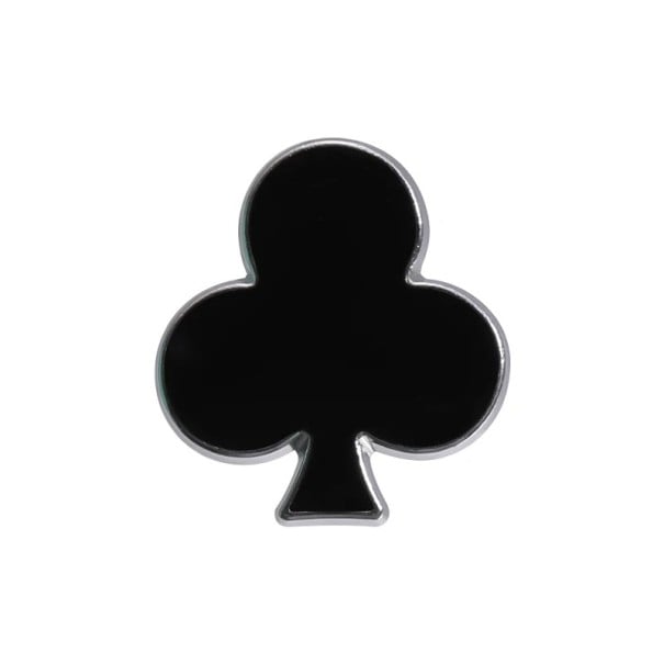 Emaliowany pin w kształcie krzyżowego asa 2 x 1,8 cm metalowa czarna broszka minimalistyczny symbol przypinka na odzież plecak dodatek 1