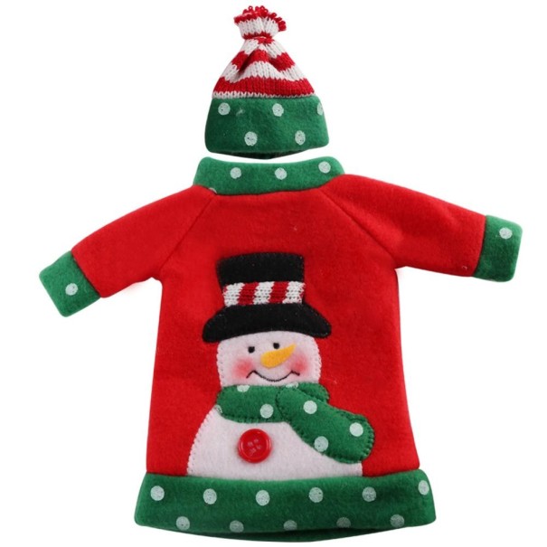 Embalagem de Natal para Garrafa com Gorro 3