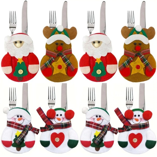 Embalaje de cubiertos navideños 8 uds. 1